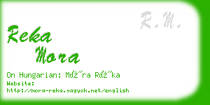 reka mora business card